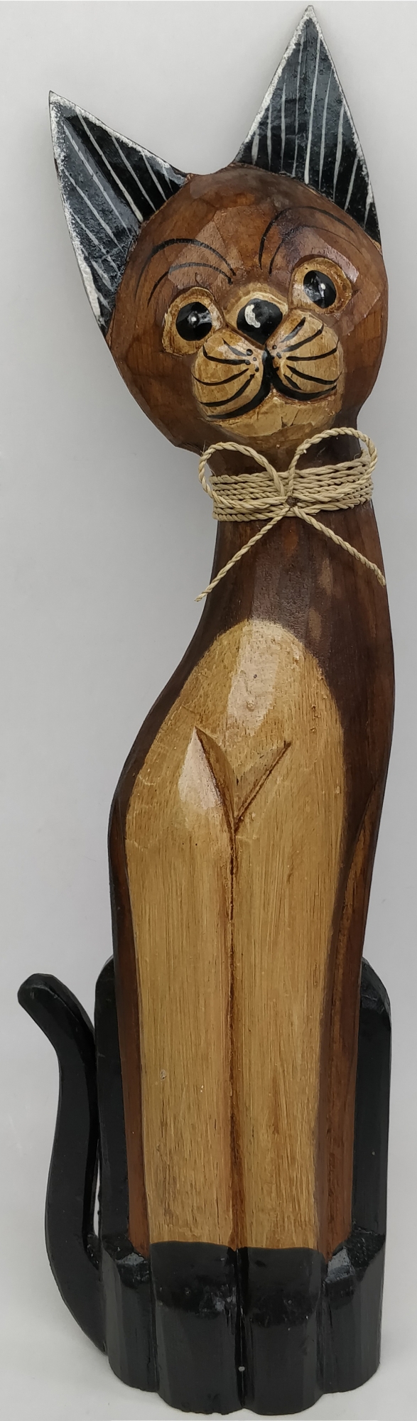 Wooden plastic Cat, statuette, sculpture 49 cm