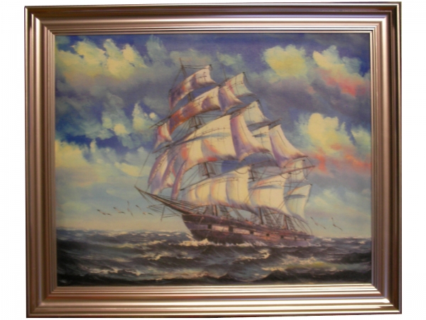 Painting Ship in the sea