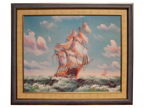 Painting Ship in the sea