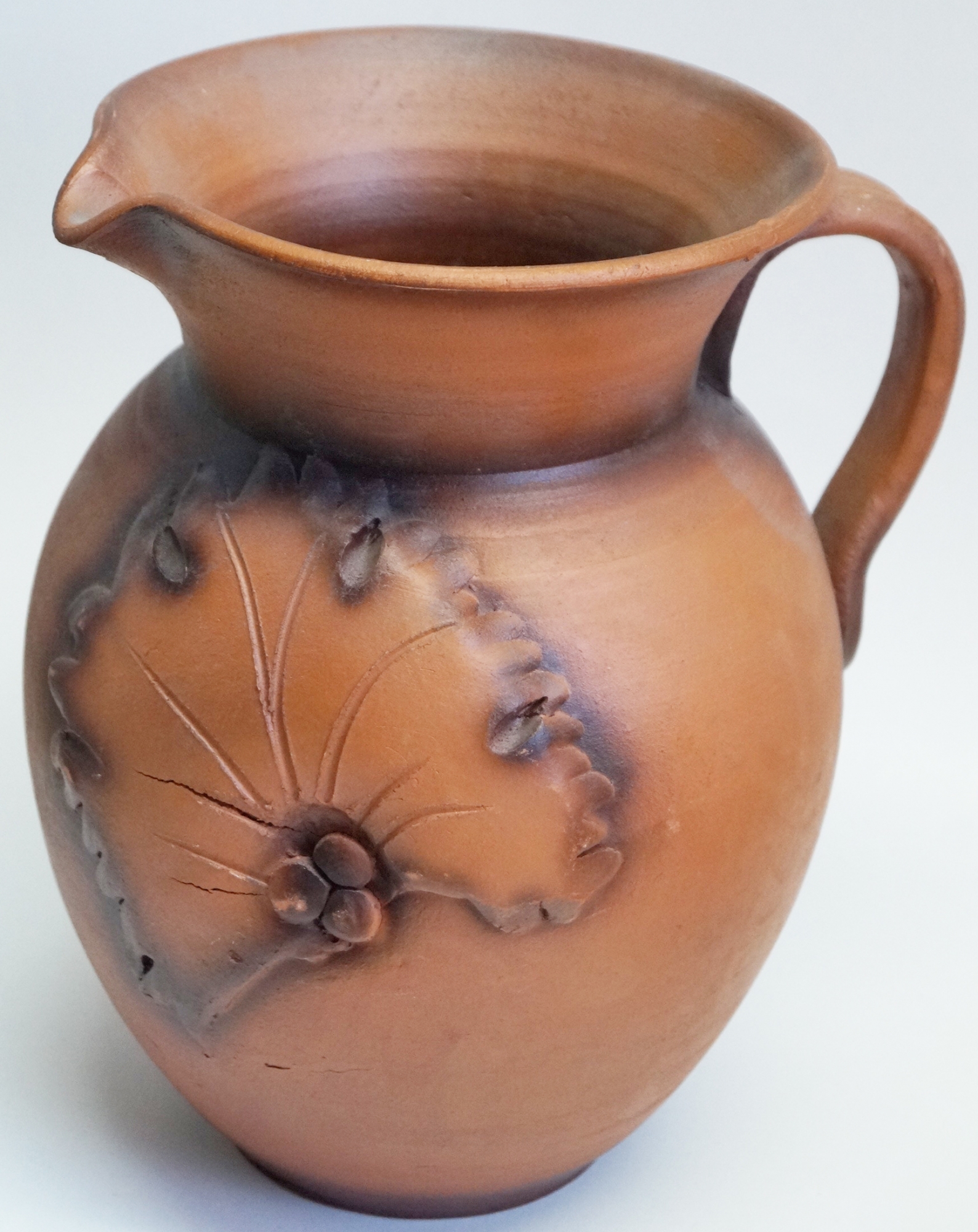 Ceramic pot with hole and plate