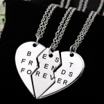 Fashion Women Pendant Necklace Gift Friendship Jewelry Broken Heart Best Friends