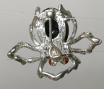 Brooch natural amber spider