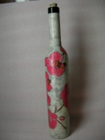 Bottle decoupage Orchids