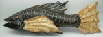 Wooden plastic Fish, statuette, sculpture 60 cm