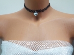 Elastic necklace heart