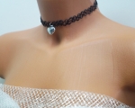 Elastic necklace heart
