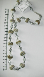Necklace White glass