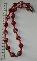 Necklace Red glass