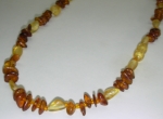 Necklace long natural amber