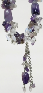 Necklace natural amethyst