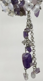 Necklace natural amethyst