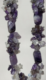 Necklace natural amethyst