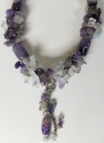 Necklace natural amethyst