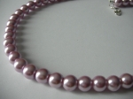 Necklace with artificial pearls