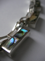 Bracelet silver colored pearl
