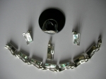 Bracelet silver colored pearl