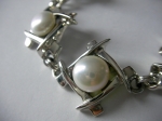 Bracelet silver with pearl