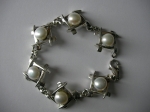 Bracelet silver with pearl