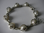 Bracelet silver with pearl