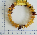 Bracelet long natural amber