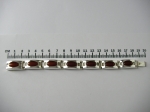 Bracelet - segment, carnelian, silver
