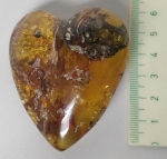 Stone natural amber Heart