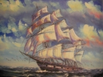 Painting Ship in the sea