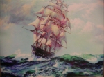 Painting Ship in the sea
