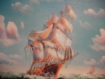 Painting Ship in the sea
