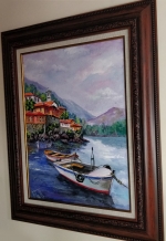 Picture painting Fishing village