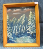 Picture Winter landscape painting