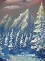 Picture Winter landscape painting