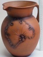 Ceramic pot with hole and plate