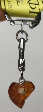 Keyholder natural amber Heart