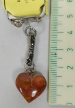 Keyholder natural amber Heart