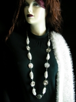 Necklace of white beads