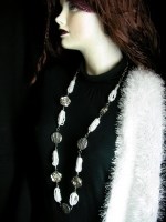 Necklace of white beads