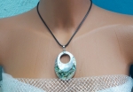 Necklace natural color pearl