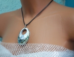 Necklace natural color pearl