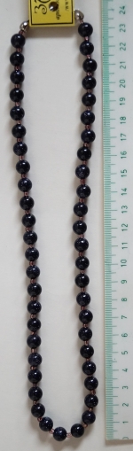 Necklace sunny stone blue ball 8 mm blue adventurer