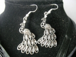 Necklace and earrings Peacocks