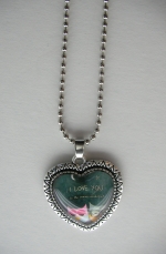 Heart necklace I LOVE YOU TO THE MOON AND BACK