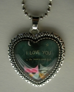 Heart necklace I LOVE YOU TO THE MOON AND BACK