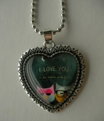 Heart necklace I LOVE YOU TO THE MOON AND BACK