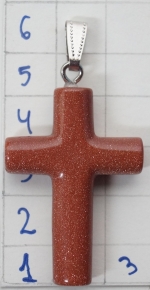 Cross from semi-precious stone