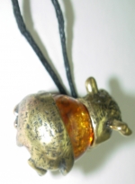 Medalion cow bronze pendant