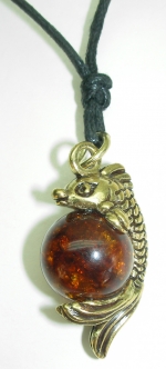 Medalion fish bronze pendant