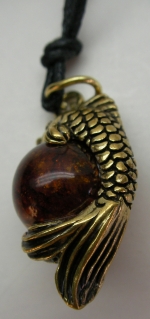 Medalion fish bronze pendant