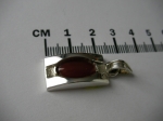 Pendant - Segment carnelian pendant silver