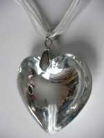 Glass heart pendant